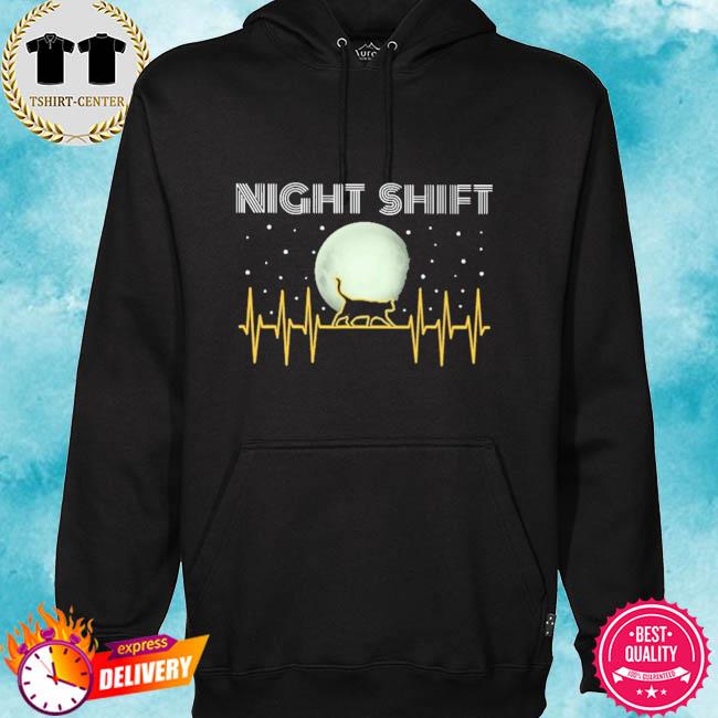 Cat heartbeat night shift s hoodie