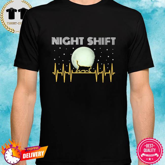 Cat heartbeat night shift shirt