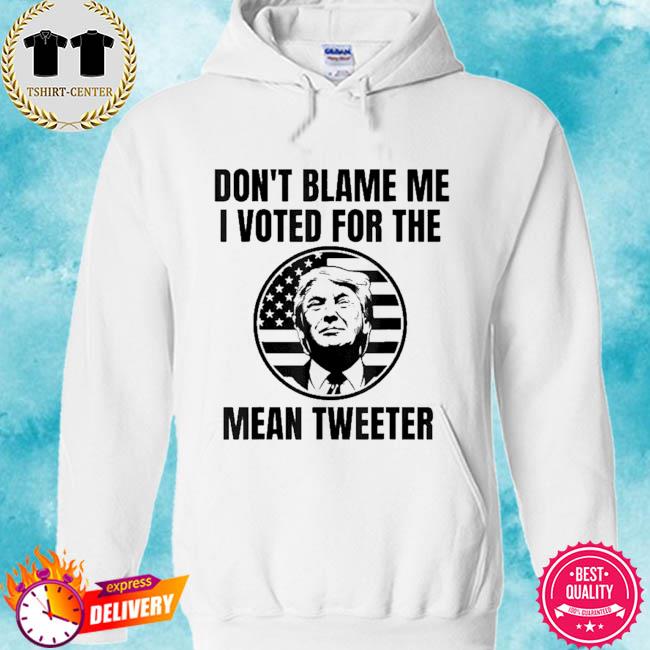 Don't blame me I voted for the mean tweeter s hoodie