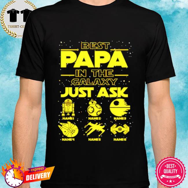 best papa in the galaxy shirt