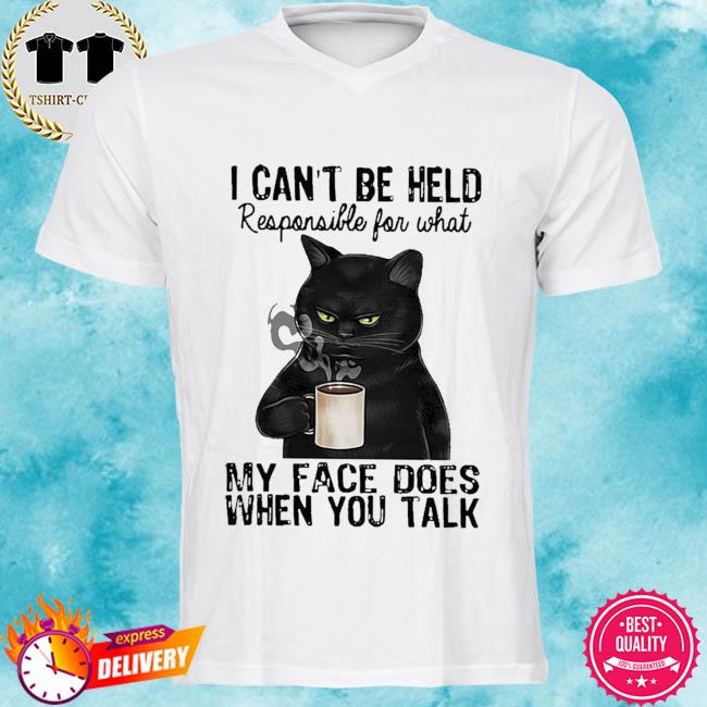 black cat face t shirt
