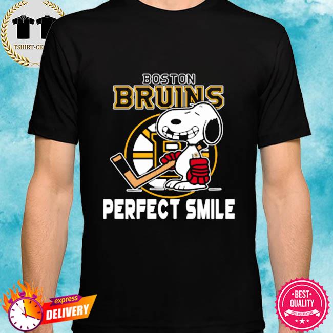 NHL Boston Bruins Snoopy Perfect Smile The Peanuts Movie Hockey Tee Shirt -  Nvamerch