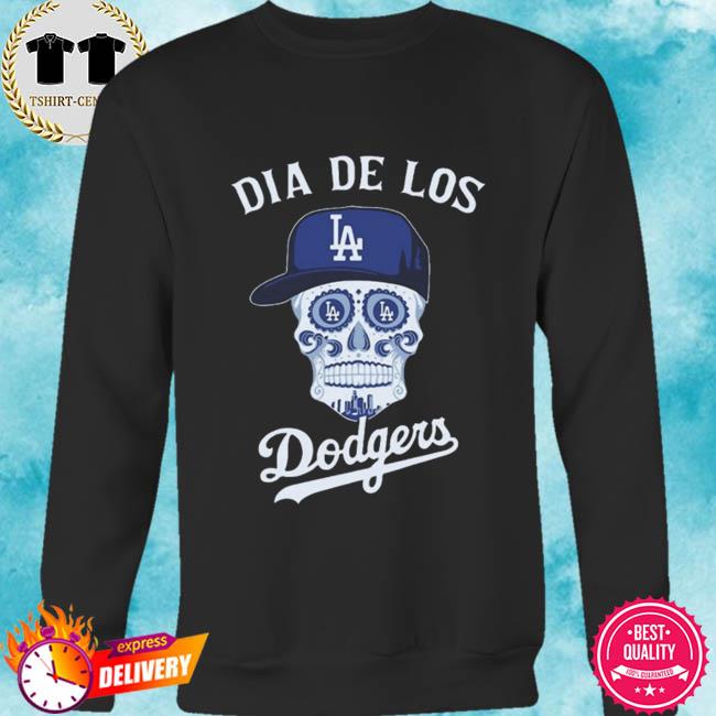 Dia De Los Skull Los Angeles Dodgers shirt, hoodie, sweater, long
