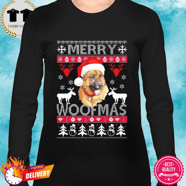 german shepherd christmas sweater for dog