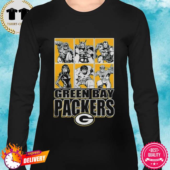 Green bay packers disney marvel avengers line-up shirt, hoodie, sweater,  long sleeve and tank top