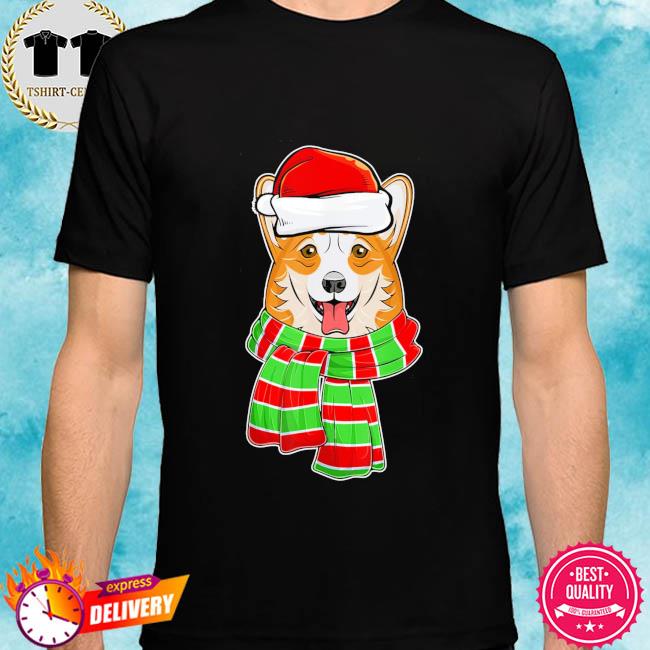 corgi santa hat