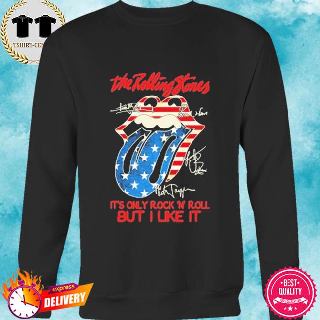 american flag rolling stones shirt