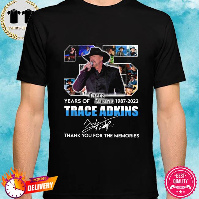 35 years of Trace Adkins 1987 2022 thank you for the memories signature shirt