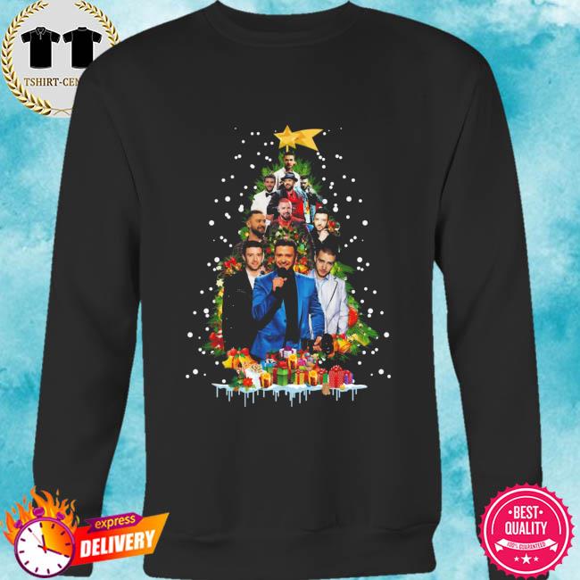 justin timberlake christmas tree sweatshirt