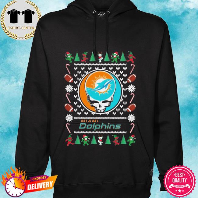 Miami Dolphins Grateful Dead Ugly Christmas Shirt - High-Quality