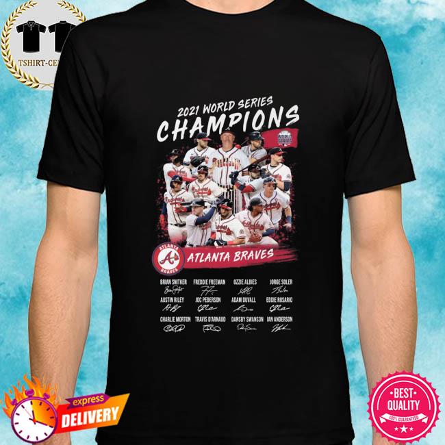 Atlanta Braves World Series Championship 2021 signatures shirt