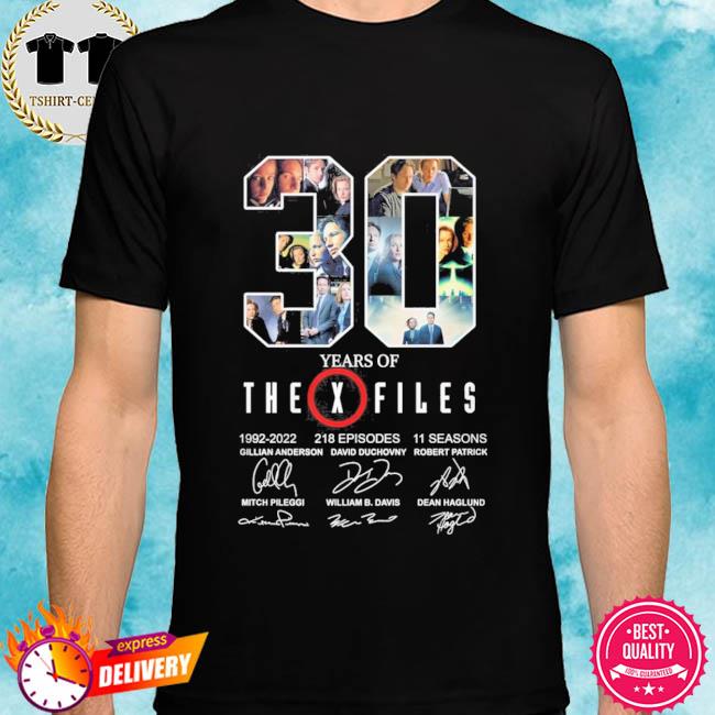 30 years of The X Files 1992-2022 signatures shirt