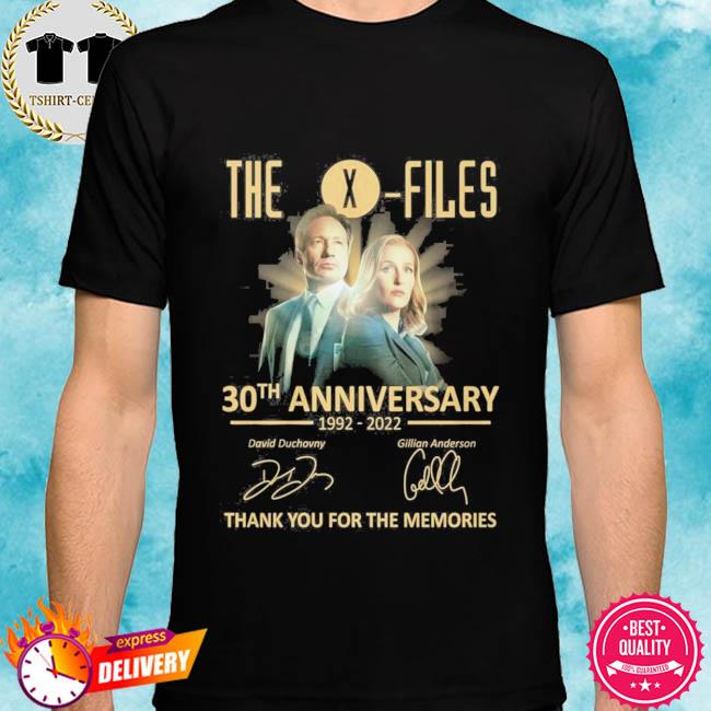 The X-Files 30th Anniversary 1992-2022 signatures thank you for the memories shirt