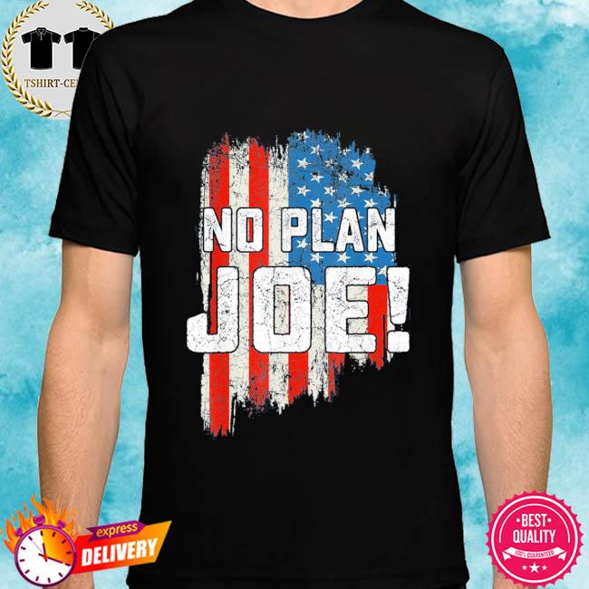 Vintage No Plan Joe USA Flag Joe Biden Tee Shirt