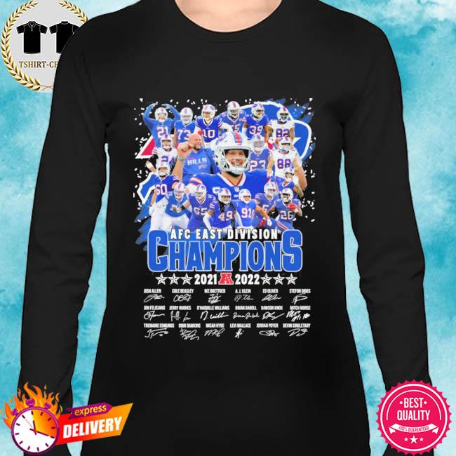 AFC East Division Buffalo Bills Champions 2020 Signatures T-Shirt