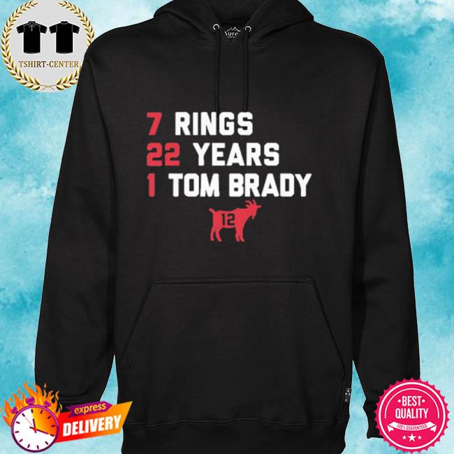 7 Rings Tom Brady Greatest Of All Time Goat Shirt,Sweater, Hoodie, And Long  Sleeved, Ladies, Tank Top