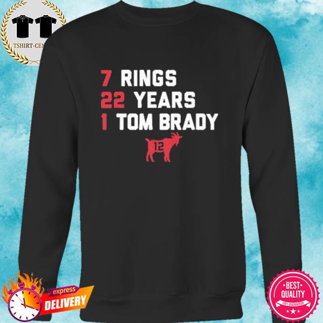 Tom Brady Goat List 7 Rings 22 Years 1 Tom Brady Shirt - iTeeUS