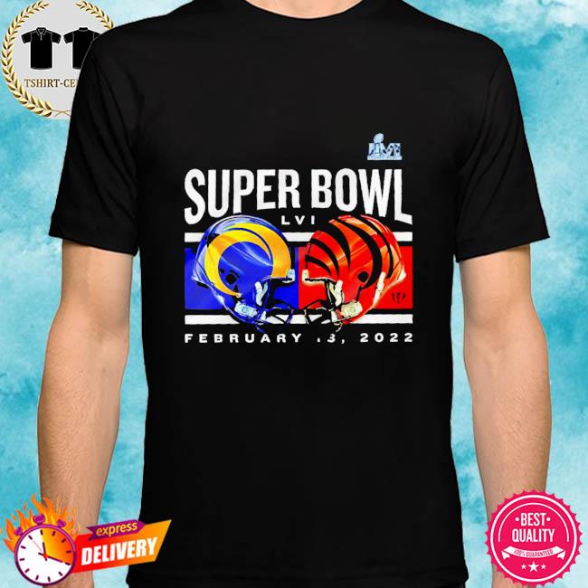 Cincinnati Bengals vs Los Angeles Rams Super Bowl LVI Dueling Helmets 2022  T-Shirt, hoodie, sweater, long sleeve and tank top