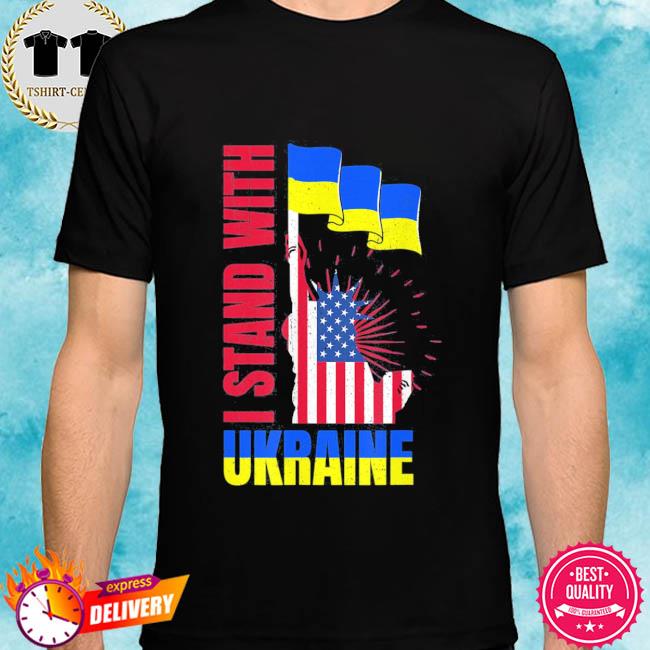 I Stand With Ukraine Ukrainian American Flag Love Ukraine Shirt