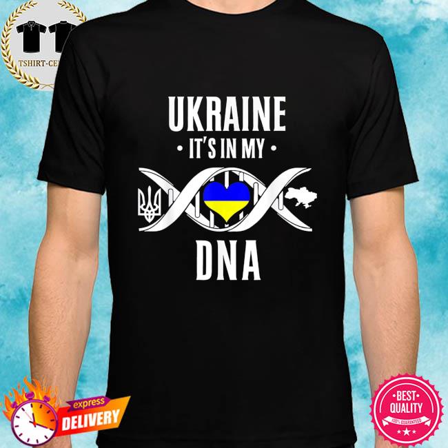 It's in my dna ukrainian vyshyvanka kozak ukraine flag free ukraine shirt