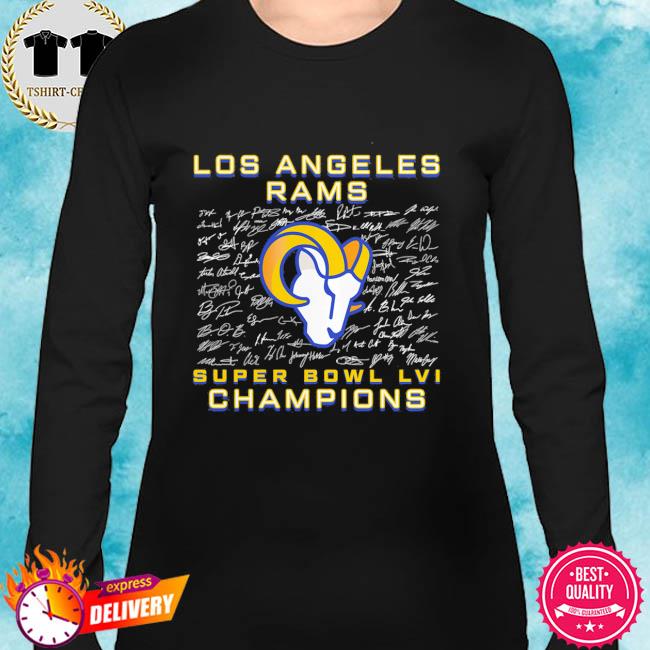 Los Angeles Rams Super Bowl Lvi Champions 2022 Signatures Shirt, hoodie,  sweater, long sleeve and tank top