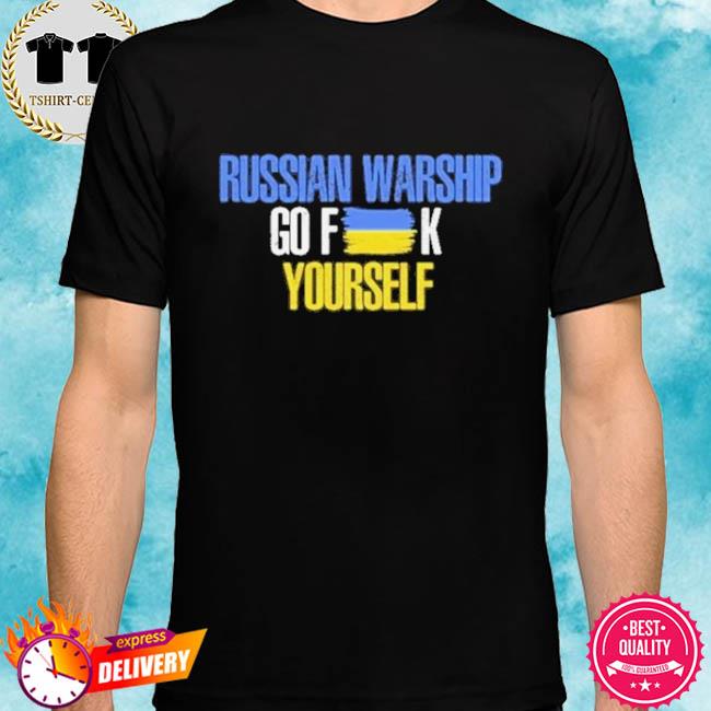 Premium Russian Warship Go Fuck Yourself Ukraine Flag T-shirt