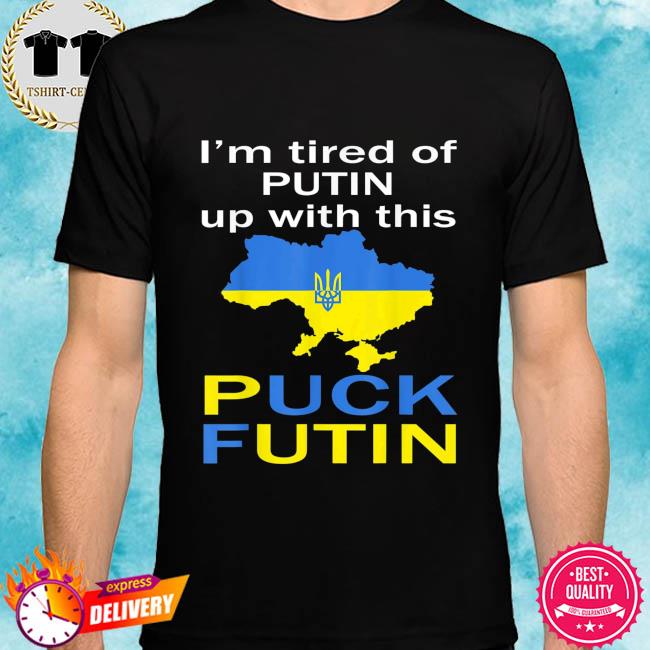 Puck futin meme pround of ukrainian ukraine map flag peace ukraine shirt