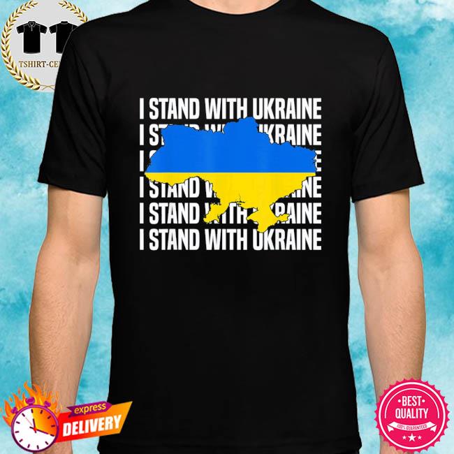 USA Support Ukraine Flag Ukrainian Love I Stand With Ukraine Peace Ukraine T-Shirt