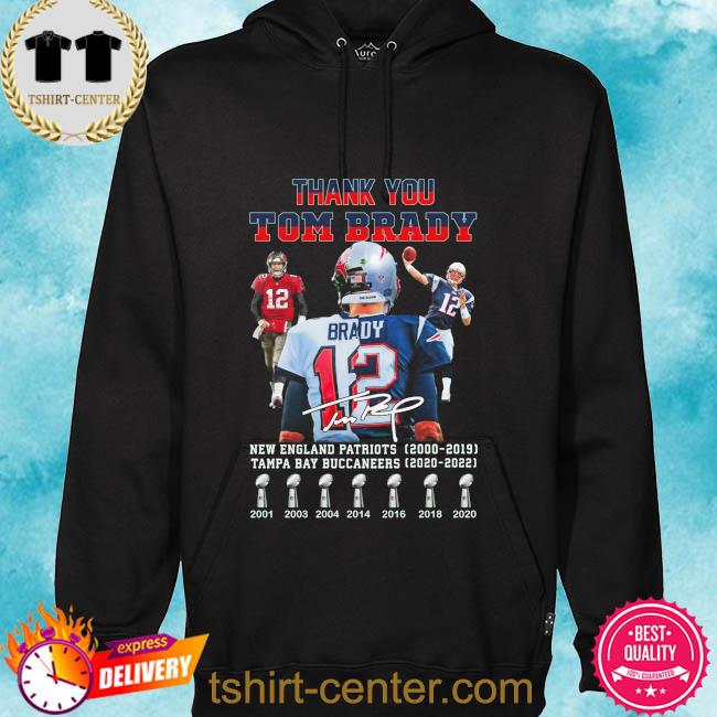 Thank you Tom Brady New England Patriots Tampa Bay Buccaneers signature  shirt - Dalatshirt