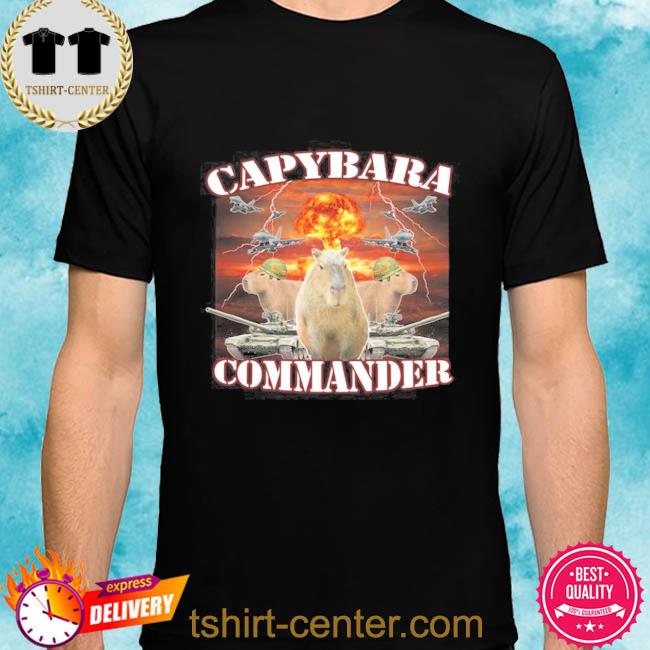 Hard Shirts Store Hardshirts777 Tiktok Capybara Commander Shirt