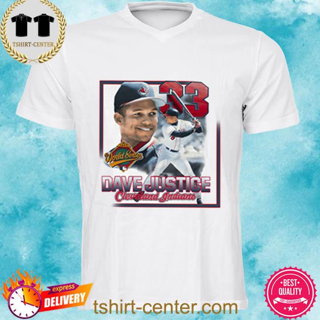 Official Vintage starter 1997 dave justice Cleveland indians T-shirt,  hoodie, sweater, long sleeve and tank top