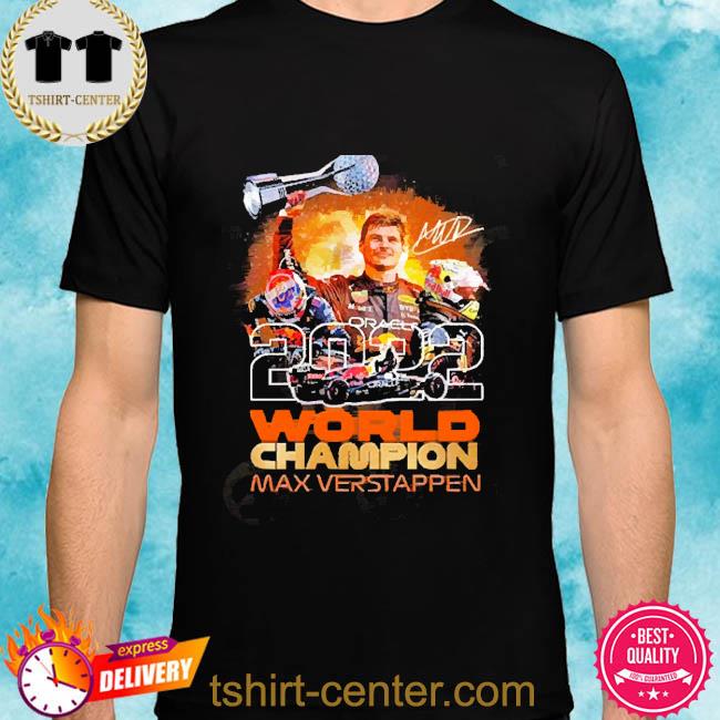 Max Verstappen 2022 Formula One World Champion Signatures New Shirt