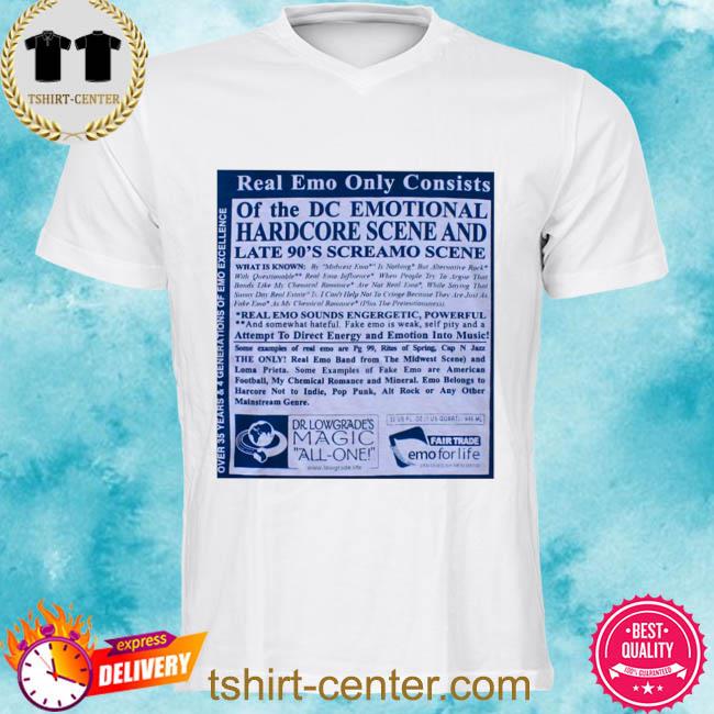 Official Real emo only consists shirt