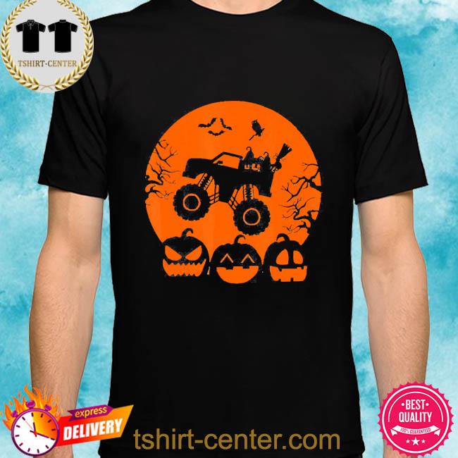 Official Truck or Treat Skeleton Monster Truck Moon Candy Halloween Shirt