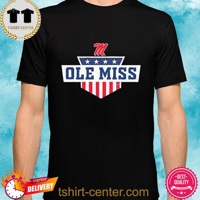 Ole Miss Patriotic Shield Logo Official Shirt