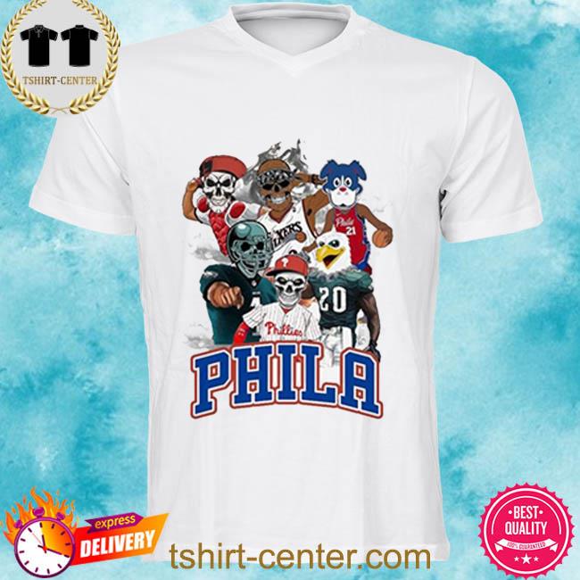 Premium the Phila Sports Team Cartoon Skull 2022 Shirt