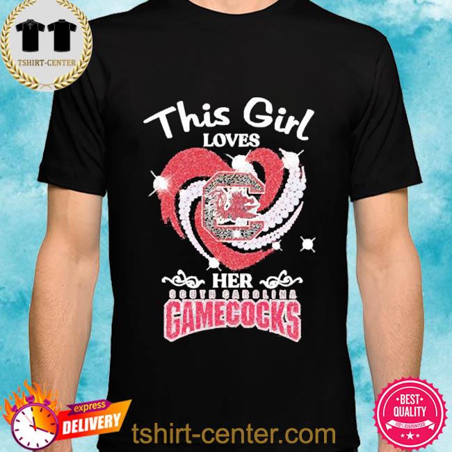 Premium this girl loves her South Carolina Gamecocks heart love shirt
