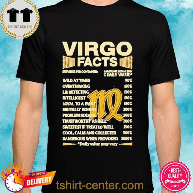 Premium virgo facts servings per container 2022 shirt