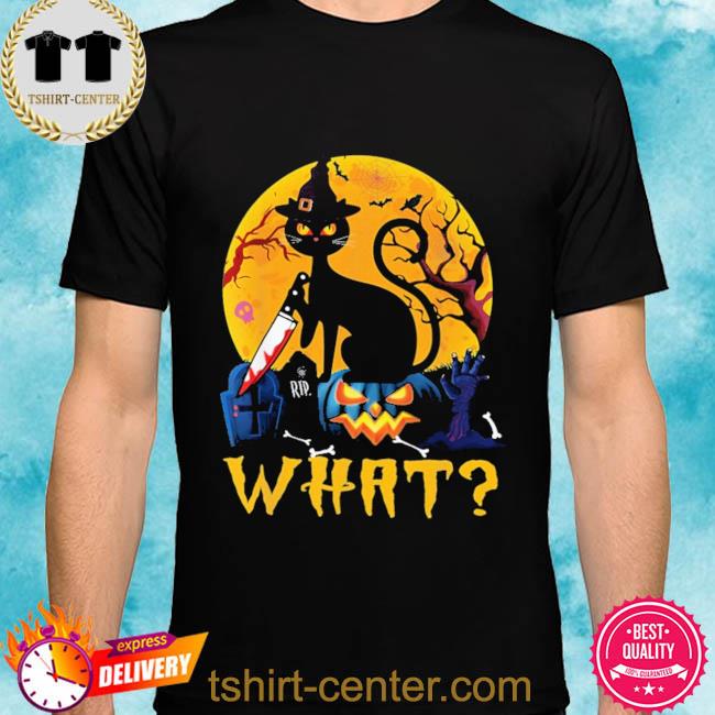 Witch black cat pumpkin hat halloween 2022 shirt