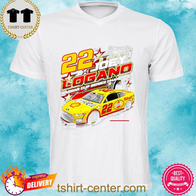 Premium joey Logano Team Penske 2022 NASCAR Cup Series Champion Shell Pennzoil Car Two Spot T-Shirt