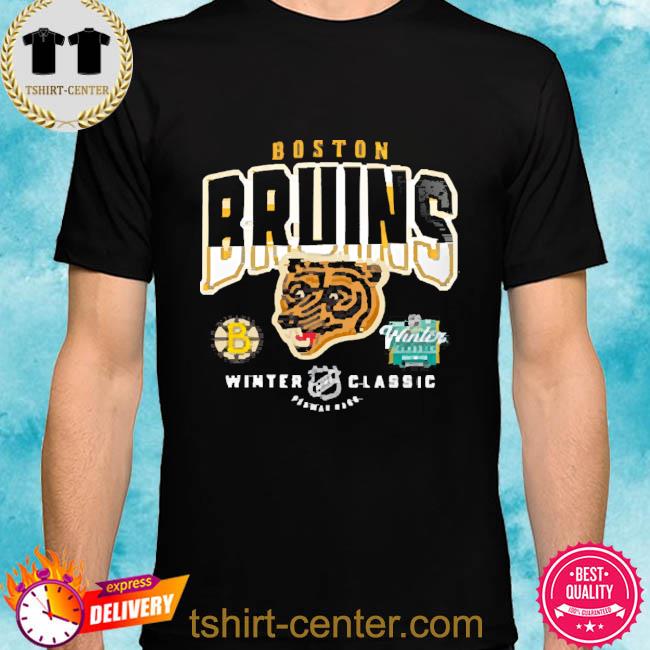 Official Boston Bruins Mitchell And Ness Black 2023 NHL Winter Classic Fade Shirt