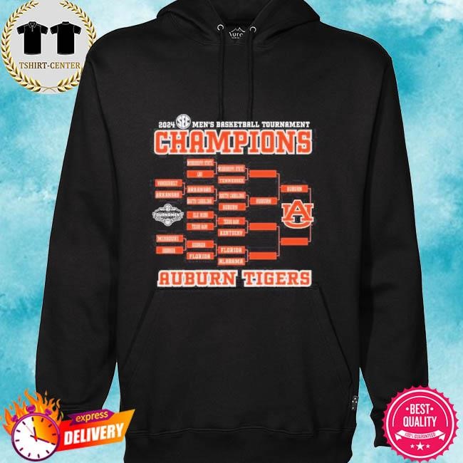 Official Auburn Tigers Original Retro Brand 2024 SEC Men’s Basketball Conference Tournament Champions Bracket Tee Shirt hoodie.jpg
