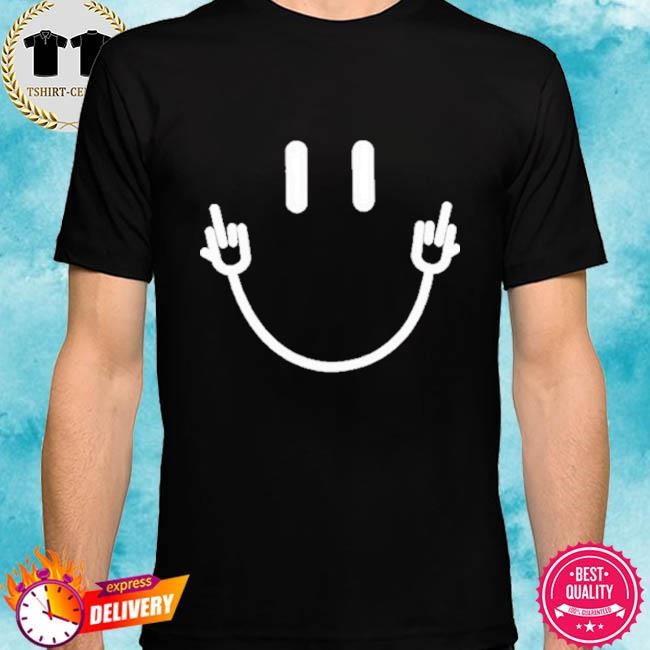 Official Boatin Rob Wearing Smile Face Middle Finger Tee Shirt