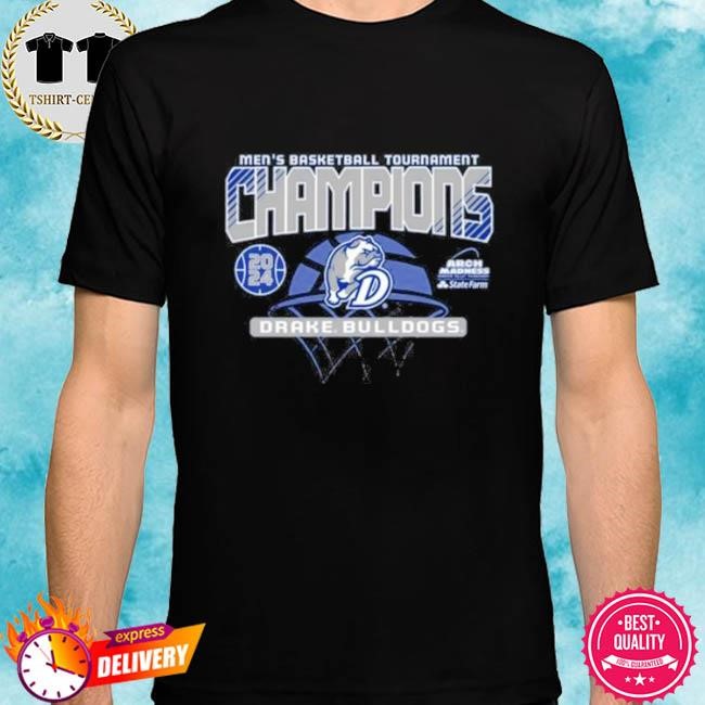 Official Drake Bulldogs 2024 Men’s Basketball Tournament Champions Tee Shirt
