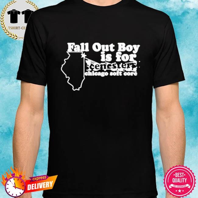 Official Fobmercharchive Merch Fall Out Boy Is For Scenesters Chicago Soft Core Tee Shirt