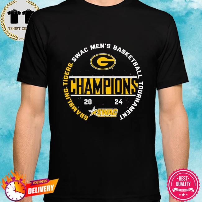 Official Grambling Tigers 2024 Swac Men’s Basketball Conference Tournament Champions Tee Shirt