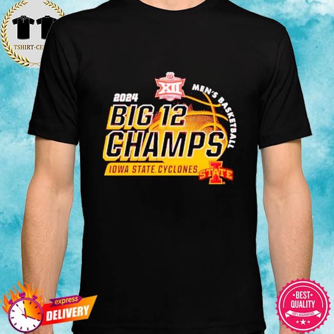 Official Iowa State Cyclones 2024 big 12 men’s basketball conference tournament champions tee shirt