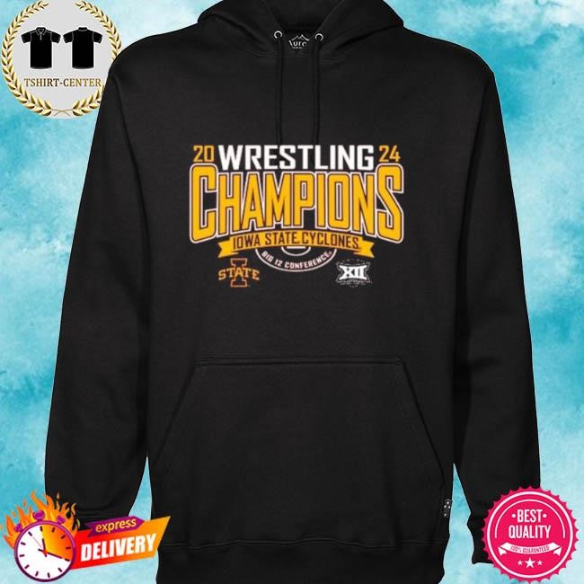 Official Iowa State Cyclones Wrestling 2024 Big 12 Champions Tee Shirt hoodie.jpg
