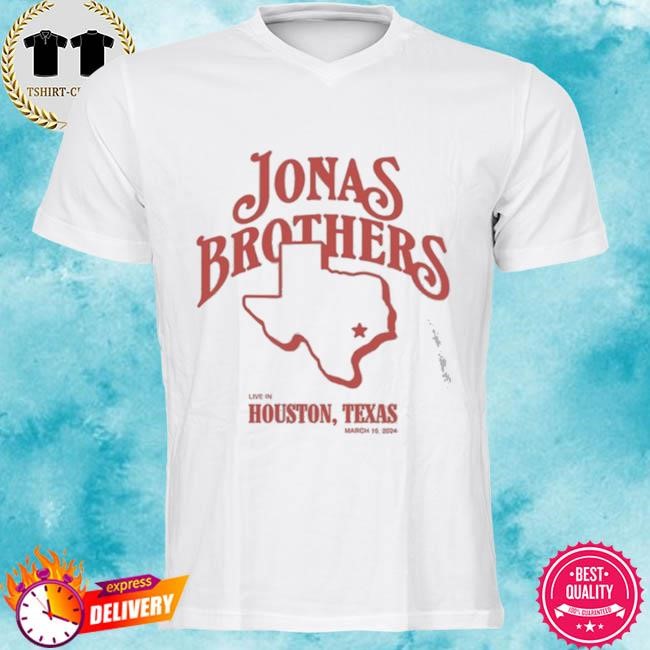 Official Jonas Brothers Houston Rodeo Texas State Tee Shirt