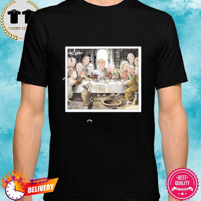 Official Michael De Adder Designs Last Supper Black Short Tee Shirt